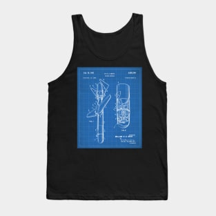 Cold War Military Missile Patent - Army Veteran Military Enthusiast Art - Blueprint Tank Top